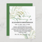 Sympathie Geheugen /Dank u. (Voorkant / Achterkant)