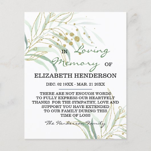 Sympathie Geheugen /Dank u. (Voorkant)