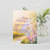 Sympathie Geheugen Regenboog Bloemen Vlinders Bedankkaart (Staand voorkant)