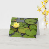 Sympathie gele waterlelie in een vijver kaart (Gele Bloem)