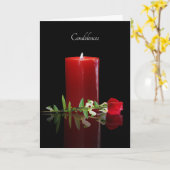 Sympathie Generaal condoléances Roos Candle Kaart (Gele Bloem)