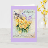 Sympathie Gevouwen Kaart (Gele Bloem)