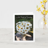 Sympathie Gevouwen Kaart (Gele Bloem)