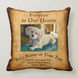 Sympathie Gift for Loss of Pet, 2 Photos, Jouw tek Kussen