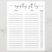 Sympathie Gift Log en dank u Tracker (Voorkant)