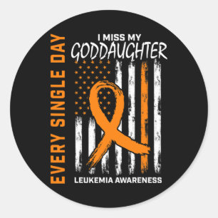 Sympathie Gifts Verlies van Goddochter Leukemie Aw Ronde Sticker