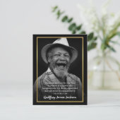 Sympathie Gold Lijst Foto Bedankkaart (Staand voorkant)