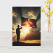 Sympathie groet Amerikaanse soldaat Kaart (Gele Bloem)