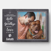 Sympathie Hallo afscheid Citaat Pet Memorial Fotoplaat (voorkant)