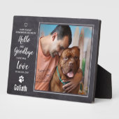 Sympathie Hallo afscheid Citaat Pet Memorial Fotoplaat (Zijkant)