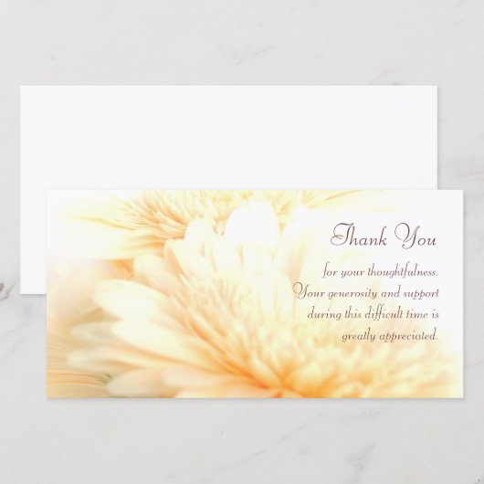 Sympathie Hartelijk dank Bedankkaart (Voorkant / Achterkant)
