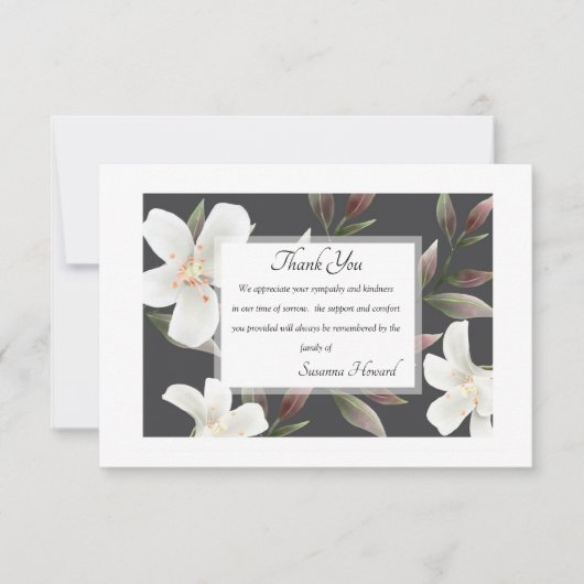 Sympathie Hartelijk dank Bedankkaart (Voorkant)