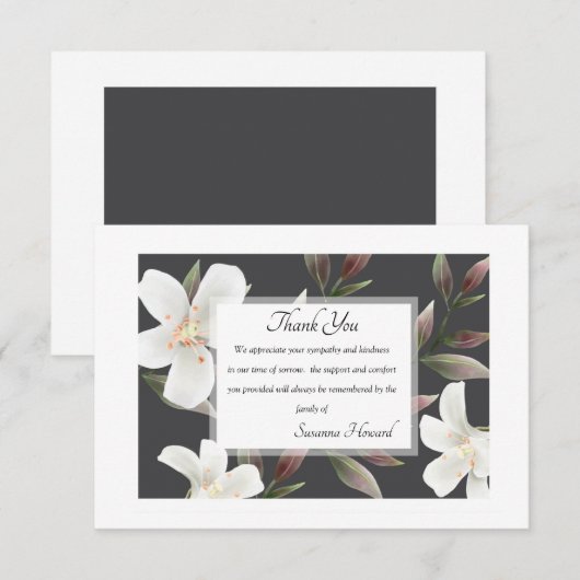 Sympathie Hartelijk dank Bedankkaart (Voorkant / Achterkant)