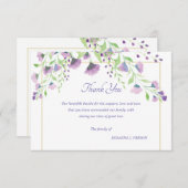 Sympathie Hartelijk dank Bedankkaart (Voorkant / Achterkant)