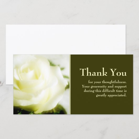 Sympathie Hartelijk dank Bedankkaart (Voorkant / Achterkant)