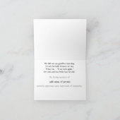 Sympathie Hartelijk dank Bedankkaart (Binnen)