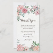 Sympathie Hartelijk dank, Memorial Bedankkaart (Voorkant)