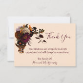 Sympathie Hartelijk dank Notitiekaartje (Voorkant)