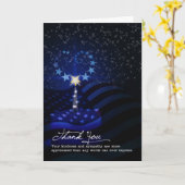 Sympathie Hartelijk dank voor blauw kaarslicht en  Kaart (Gele Bloem)