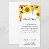 Sympathie Hartelijk dank voor de Waterverf van de  Bedankkaart (Voorkant / Achterkant)