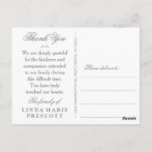 Sympathie Hartelijk dank voor het Turquoise Gold L Briefkaart (Achterkant)