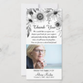 Sympathie Hartelijk dank voor Memorial Rustic Sunf Bedankkaart (Voorkant)