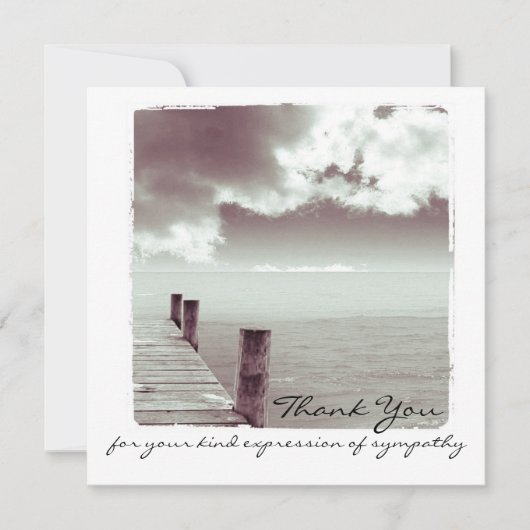 Sympathie Hartelijk dank voor uw flatfoto-kaart Bedankkaart (Voorkant)