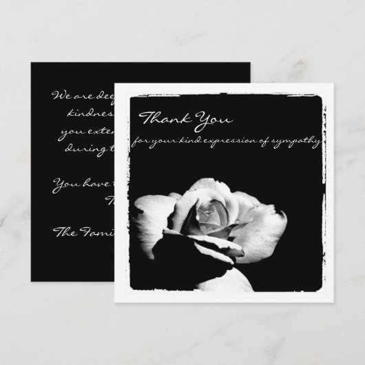 Sympathie Hartelijk dank voor uw flatfoto-kaart Bedankkaart (Voorkant / Achterkant)