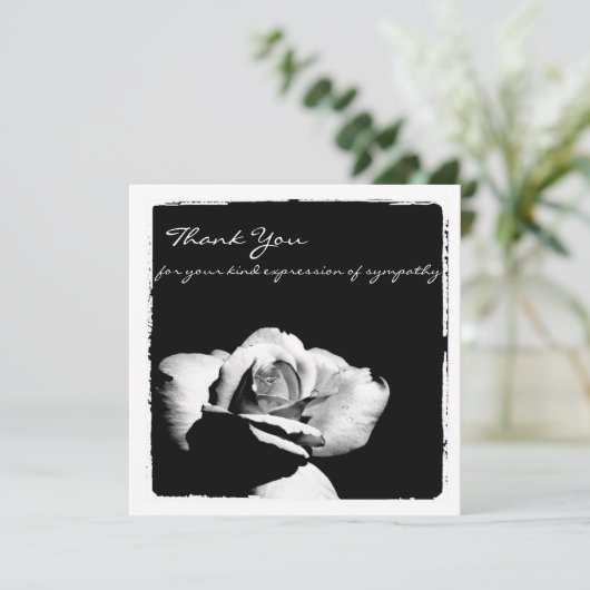 Sympathie Hartelijk dank voor uw flatfoto-kaart Bedankkaart (Staand voorkant)