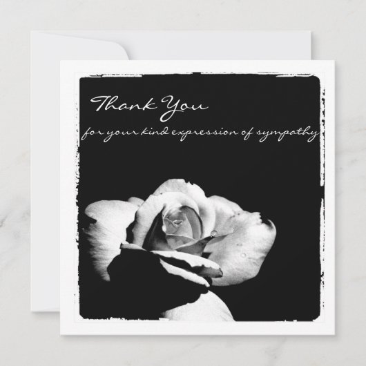 Sympathie Hartelijk dank voor uw flatfoto-kaart Bedankkaart (Voorkant)
