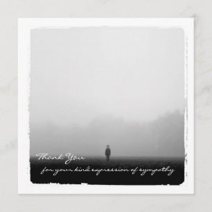 Sympathie Hartelijk dank voor uw flatfoto-kaart Bedankkaart