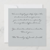 Sympathie Hartelijk dank voor uw flatfoto-kaart Bedankkaart (Achterkant)