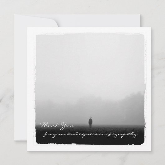 Sympathie Hartelijk dank voor uw flatfoto-kaart Bedankkaart (Voorkant)