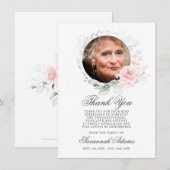 Sympathie Hartelijk dank, Waterverf Floral Bedankkaart (Voorkant / Achterkant)