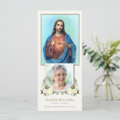 Sympathie Heilig Hart Uitvaart Dank u kaart (Staand voorkant)