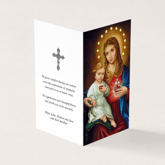 Sympathie Heilige Kaarten | Immaculeren Hart Mary (Buitenkant)