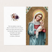 Sympathie Heilige Kaarten Maria | Heilige Maagd (Buitenkant ongevouwen)