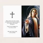 Sympathie Heilige Kaarten Maria | Het Heilige Hart (Buitenkant ongevouwen)