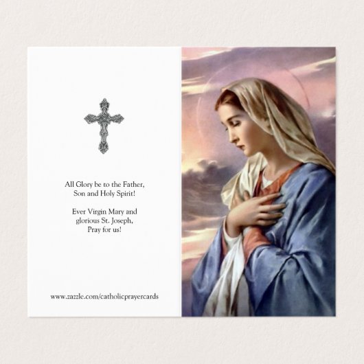 Sympathie Heilige Kaarten Mary | Heilige Moeder (Buitenkant ongevouwen)