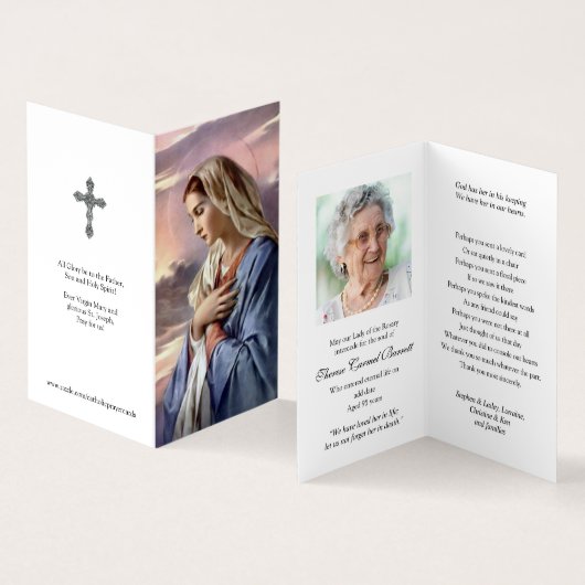 Sympathie Heilige Kaarten Mary | Heilige Moeder (Binnen en buitenkant)