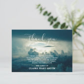 Sympathie Hemel DANK U Memorial begrafenis FOTO Bedankkaart (Staand voorkant)