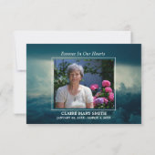 Sympathie Hemel DANK U Memorial begrafenis FOTO Bedankkaart (Achterkant)