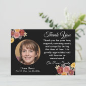 Sympathie Herdenking begrafenis Memorial Waterverf Bedankkaart (Staand voorkant)