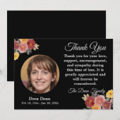 Sympathie Herdenking begrafenis Memorial Waterverf Bedankkaart (Voorkant / Achterkant)