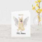 Sympathie herdenking negeren en Tan German Shepher Kaart (Gele Bloem)