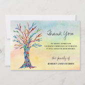 Sympathie Herdenking van de begrafenis Hartelijk d Bedankkaart (Voorkant)