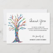 Sympathie Herdenking van de begrafenis Hartelijk d Bedankkaart (Voorkant)