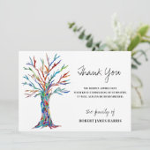 Sympathie Herdenking van de begrafenis Hartelijk d Bedankkaart (Staand voorkant)