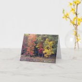 Sympathie - Herfstbomen en het meer Kaart (Gele Bloem)