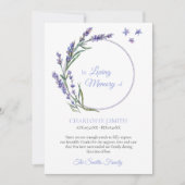 Sympathie Herinnering Lavendel Bloem Dank Je Kaart (Voorkant)